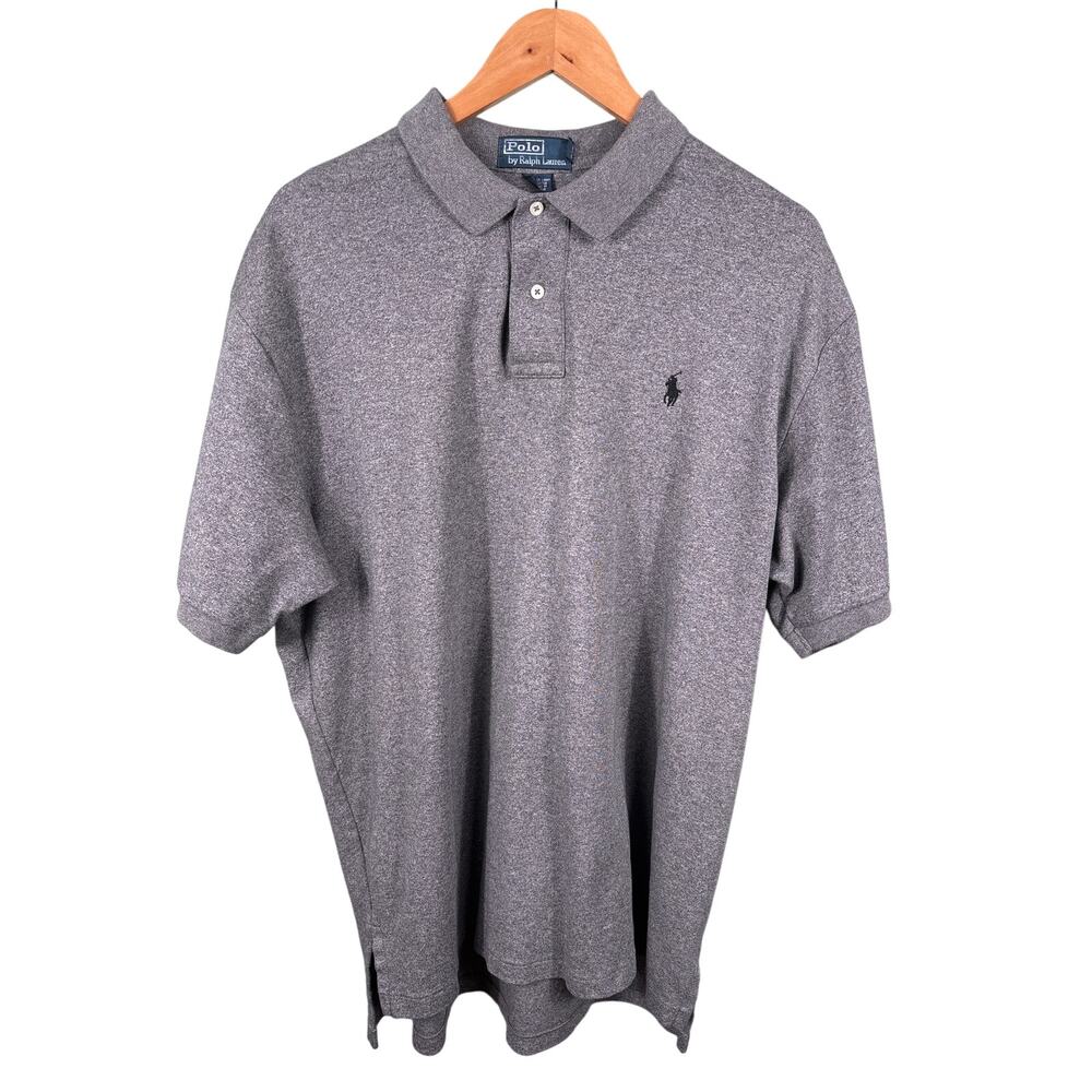 Polo Ralph Lauren Men's Size XL Gray Soft Cotton Casual Short Sleeve Polo Shirt